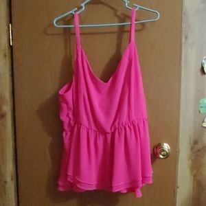 Hot Pink Torrid Peplum Top